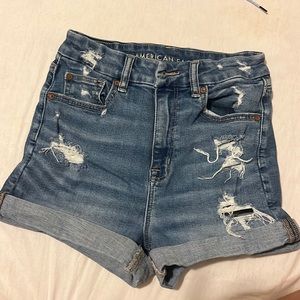 American eagle high waisted denim shorts